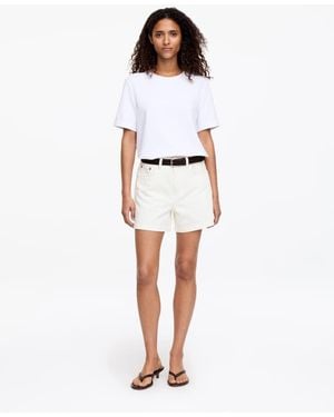 ARKET Mid Waist Five-pocket Denim Shorts - White