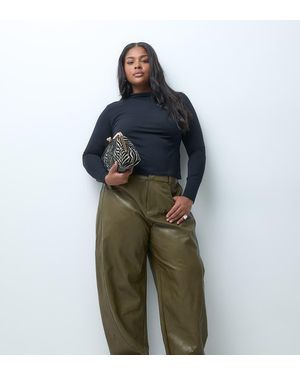 ASOS Curve Barrelbroek Van Imitatieleer - Groen