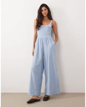 ASOS Contrast Strap Jumpsuit - Blue