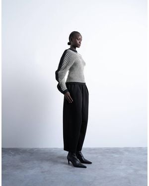 TOPSHOP Oversized Barrel Leg Jogger - White