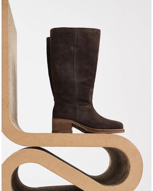 Bronx Ky-ley - bottes western en daim - grain - Marron