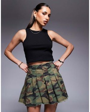 Courtside Pleated Mini Skirt - Grey
