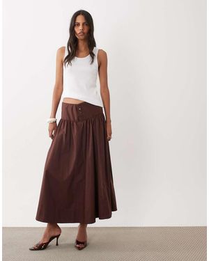 Abercrombie & Fitch Midi A-line Skirt Co-ord - Brown
