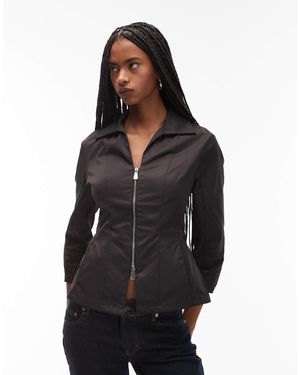 laagam Harlem Zippered Shirt - Black