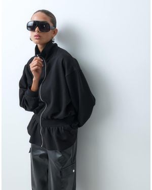 ASOS Sweatshirt-kombiteil mit tiefer taille und stehkragen - Schwarz