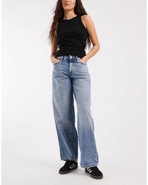 ONLY Georgia Mid Waist baggy Jeans - Blue