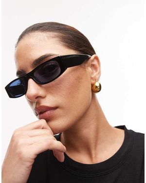 TOPSHOP Gafas De Sol Negras Con Montura Rectangular De Acetato Premium Seychelles De - Negro
