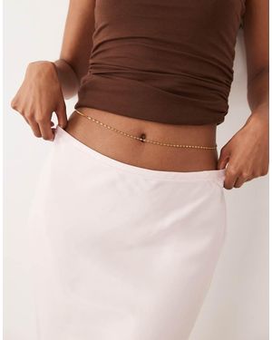 ASOS Waterproof Stainless Steel Belly Chain - Brown