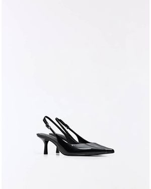 Bershka Kitten Heel Shoes - Blue