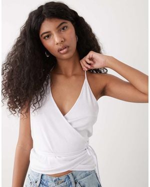 Weekday Halter Wrap Top - White
