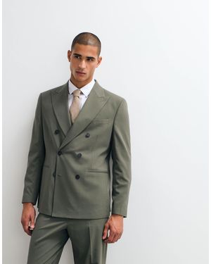 ASOS Regular Double Breasted Suit Blazer - Green