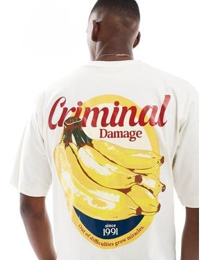 Criminal Damage Banana T-Shirt Off - Grey