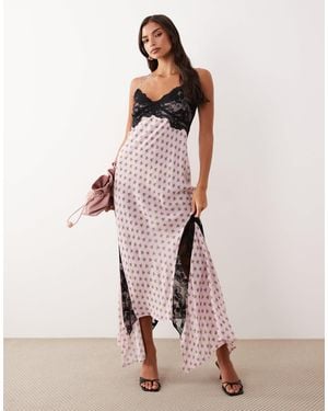 AFRM – vince – midikleid aus netzstoff - Pink
