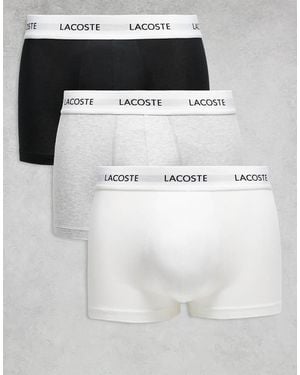 Lacoste 3 Pack Trunks - Black