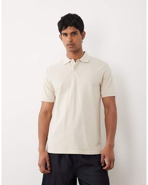 ASOS Essentials Regular Fit Polo - Natural