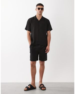 Only & Sons Linen Rich Shorts - Black