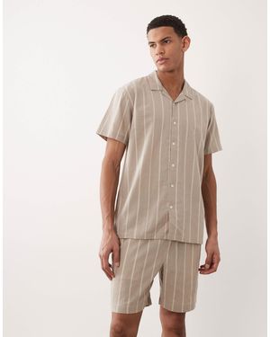 Brave Soul Shorts With Drawstring Waist - Natural