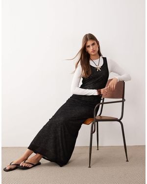 ASOS Double Layer Midi Dress - Black