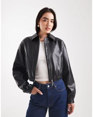 HUGO Autene Faux Leather Jacket - Blue