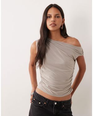 Mango Asymmetrisches top - Grau