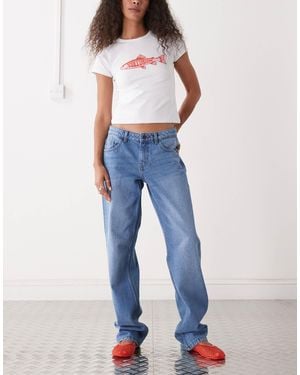 Noisy May reggy Low Waist Straight Leg Jeans - Blue