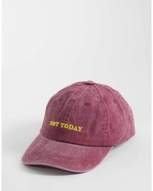 Jack & Jones Gorra De Béisbol Con Eslogan En Rojo Desgastado - Rosa
