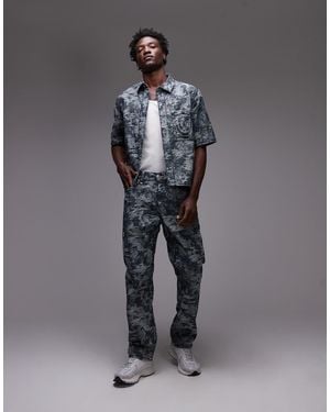 TRUE RELIGION Vaqueros Azules Con Costura Super T Y Bolsillos De Solapa De Jacquard Bobby De (Parte De Un Conjunto) - Gris