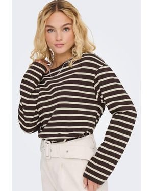 ONLY Long Sleeve Boxy Top - Grey