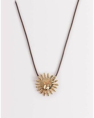 ALDO Collar De Cordón Con Colgante Grande De Sol Sunbella De - Metálico