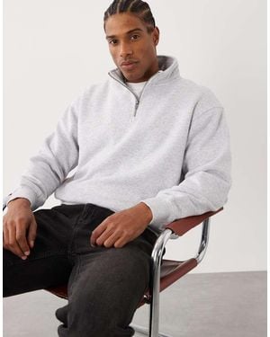 Cotton On 1/4 Zip Fleece Sweatshirt - Grey