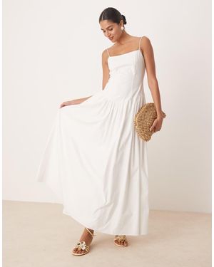 Amy Lynn Structured Drop Waist Maxi Dress - Natural