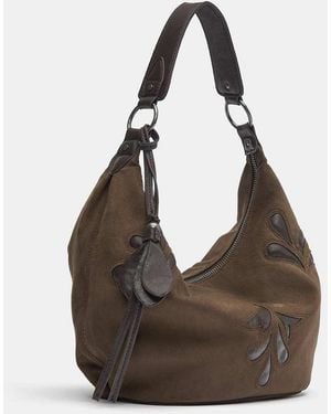 Pull&Bear Shoulder Bag With Fringe Embellishments - Brown