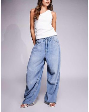 GOOD AMERICAN Pantaloni Parachute - Blu
