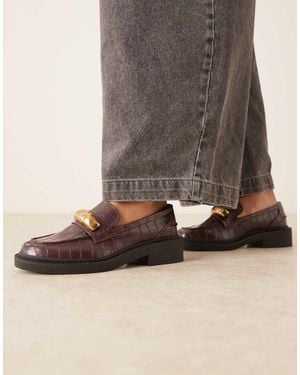ASOS Mistral Trim Detail Loafers - Blue