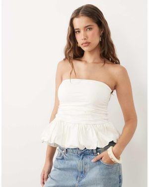 ASOS Bandeautop Met Bubbelzoom - Wit