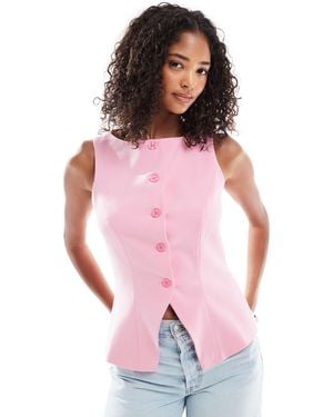 Miss Selfridge Tailored Waistcoat - Pink