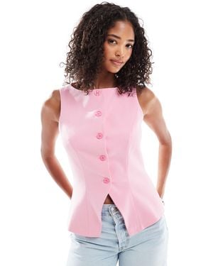 Miss Selfridge Tailored Waistcoat - Pink