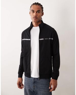 BOSS Authentic Zip Thru Lounge Jacket - Black