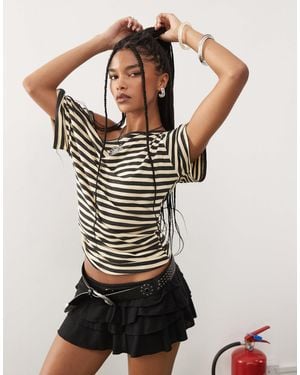 Collusion Off Shoulder Drapey Top - Black