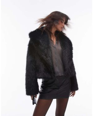TOPSHOP Cappotto Taglio Corto - Nero