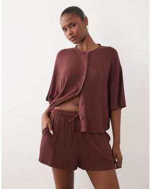 ASOS Textured Knit Runner Short Co-Ord