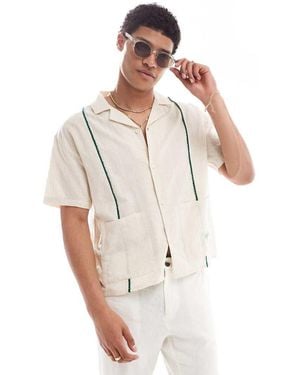 Native Youth Textured Boxy Shirt - Natural
