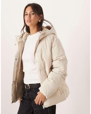 JJXX Hooded Puffer Jacket - Natural
