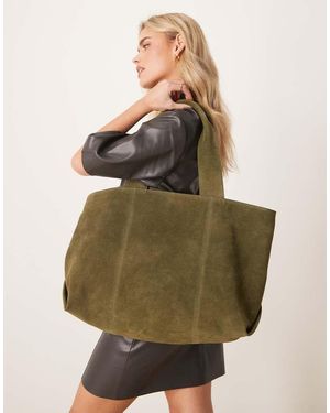 ASOS Borsa Shopping Squadrata - Verde