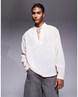 ASOS Chemise à enfiler transparente et oversize - écru - Gris