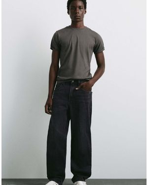 Pull&Bear – weit geschnittene jeans - Schwarz