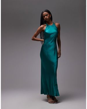 TOPSHOP Racer Neck With Dropped Cowl Back - Blue