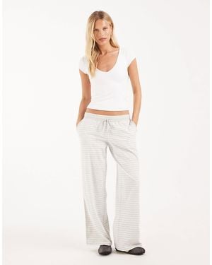 Hollister Cozy Wide Leg Pants - White