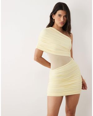 Aria Cove – doppellagiges, figurbetontes minikleid - Natur