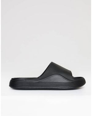 Threadbare Chunky Foam Sliders - Black